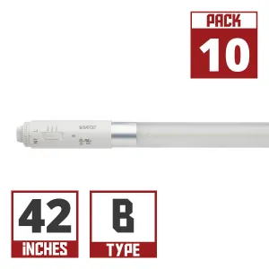 10 Pack - 42 Inch LED T8 Sign Tube, 15 Watts, 2200 Lumens, 40K|50K|65K, 360°