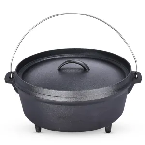 10 Qt Camp Dutch Oven With Cast Iron Meat Rack - Cast Iron Meat Rack Cooking