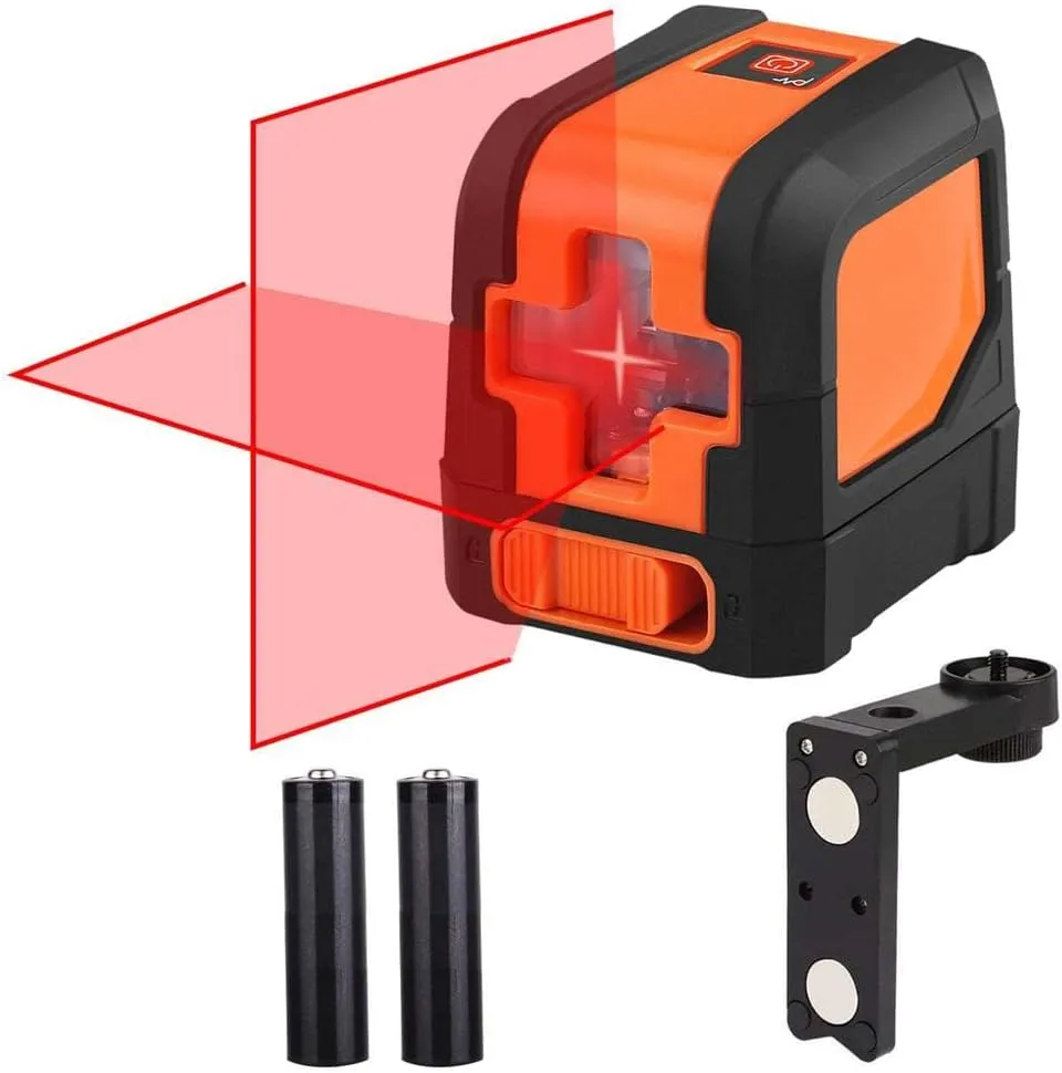 50-Foot Cross-Line Laser Level with Horizontal and Vertical Laser Alignment