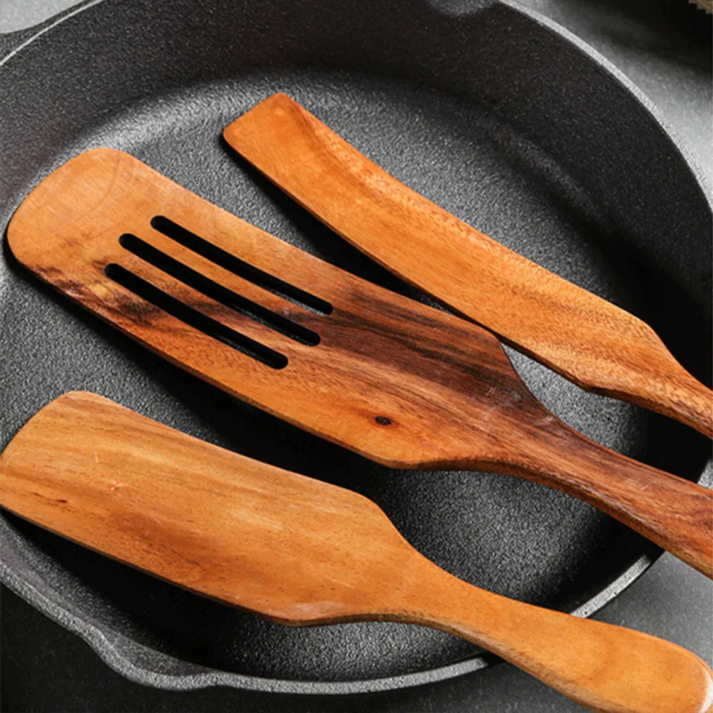 Acacia Long-Handled Spatula Spatula Mixing Cooking Spatula Cross-Border Teak Kitchenware Set