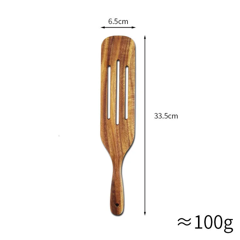 Acacia Long-Handled Spatula Spatula Mixing Cooking Spatula Cross-Border Teak Kitchenware Set