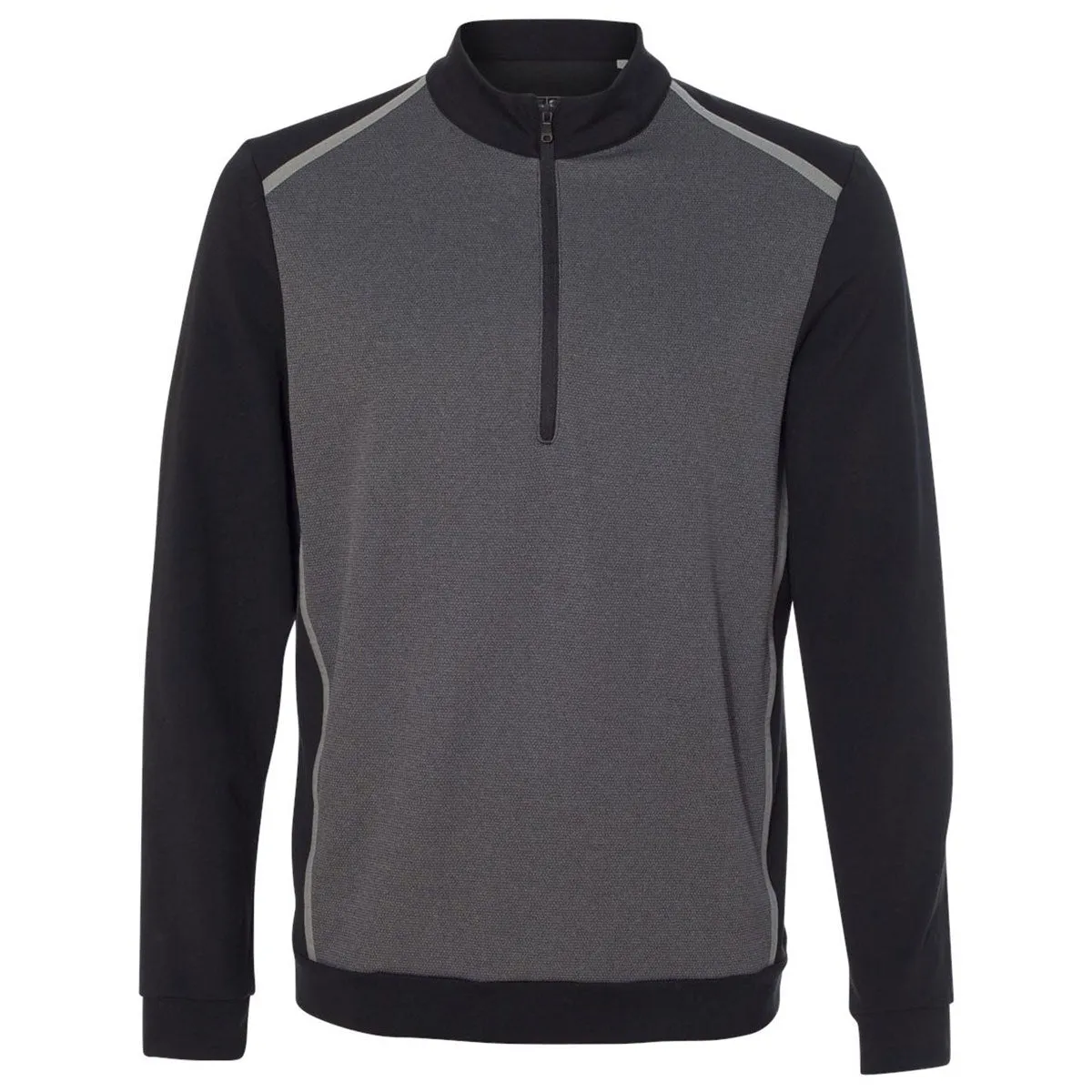 adidas Golf Men's Black Quarter-Zip Birdseye Fleece Pullover