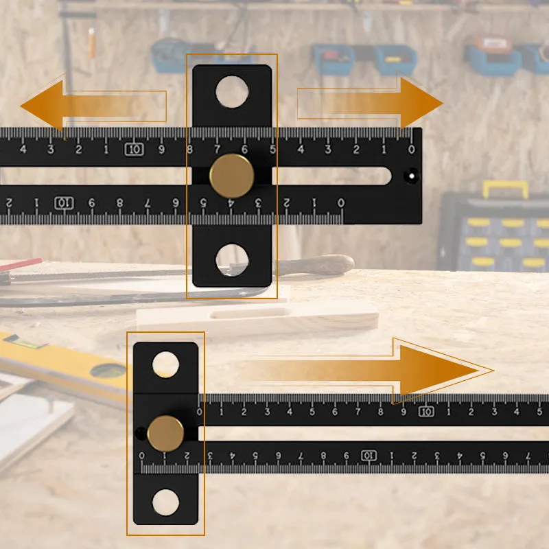 Aluminum Alloy Limit Block Ruler Scribing Tool for Woodworking