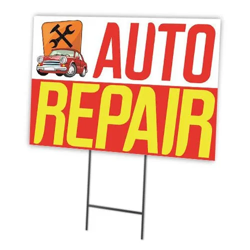 Auto Repair Ten Full Color Double Sided Sidewalk Signs