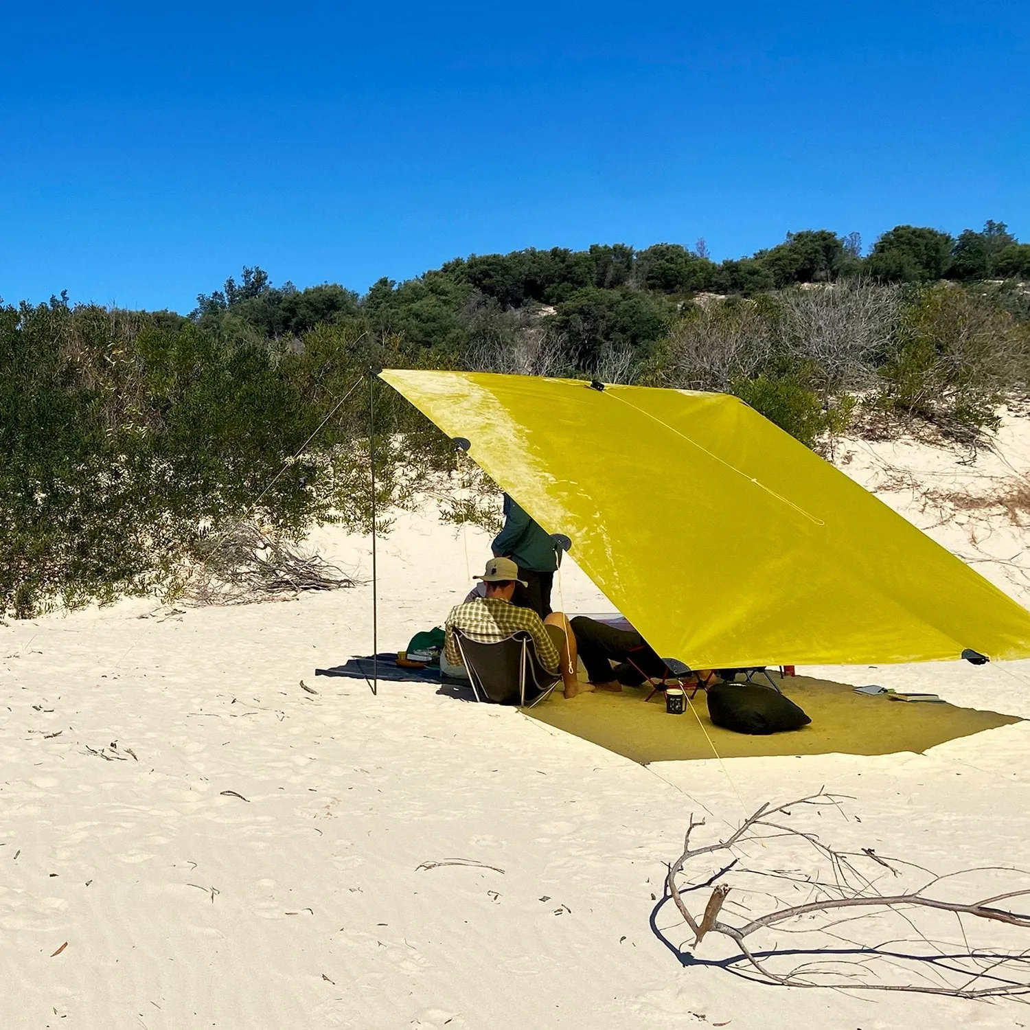 Adjustable Batwing Tarp Pole for Camping - Durable and Lightweight