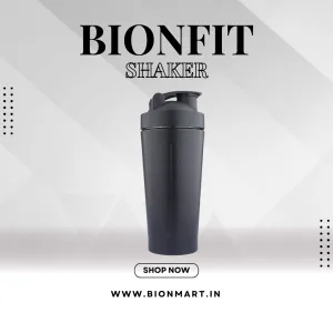 BIONFIT Stainless Steel Gym Shaker Bottle for Protein Shake, Sports and Hiking Bottle 700 ml Shaker