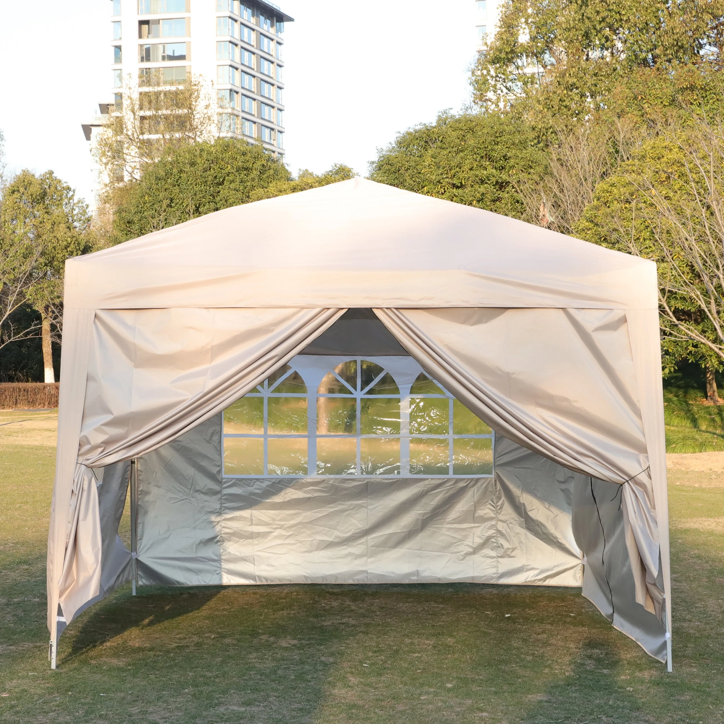 Cami 10 x 10 ft Outdoor Patio Gazebo Canopy Tent - Beige