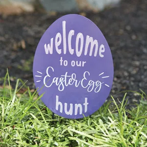 Charming Easter Egg Hunt Yard Garden Stake