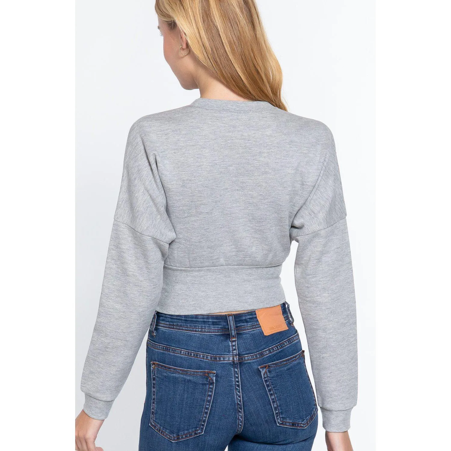 Dolman Slv Inner Fleece Terry Top