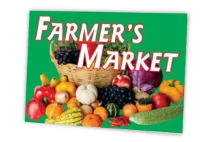 Farmer's Market Pack Of 10 Full Color Double Sided Sign