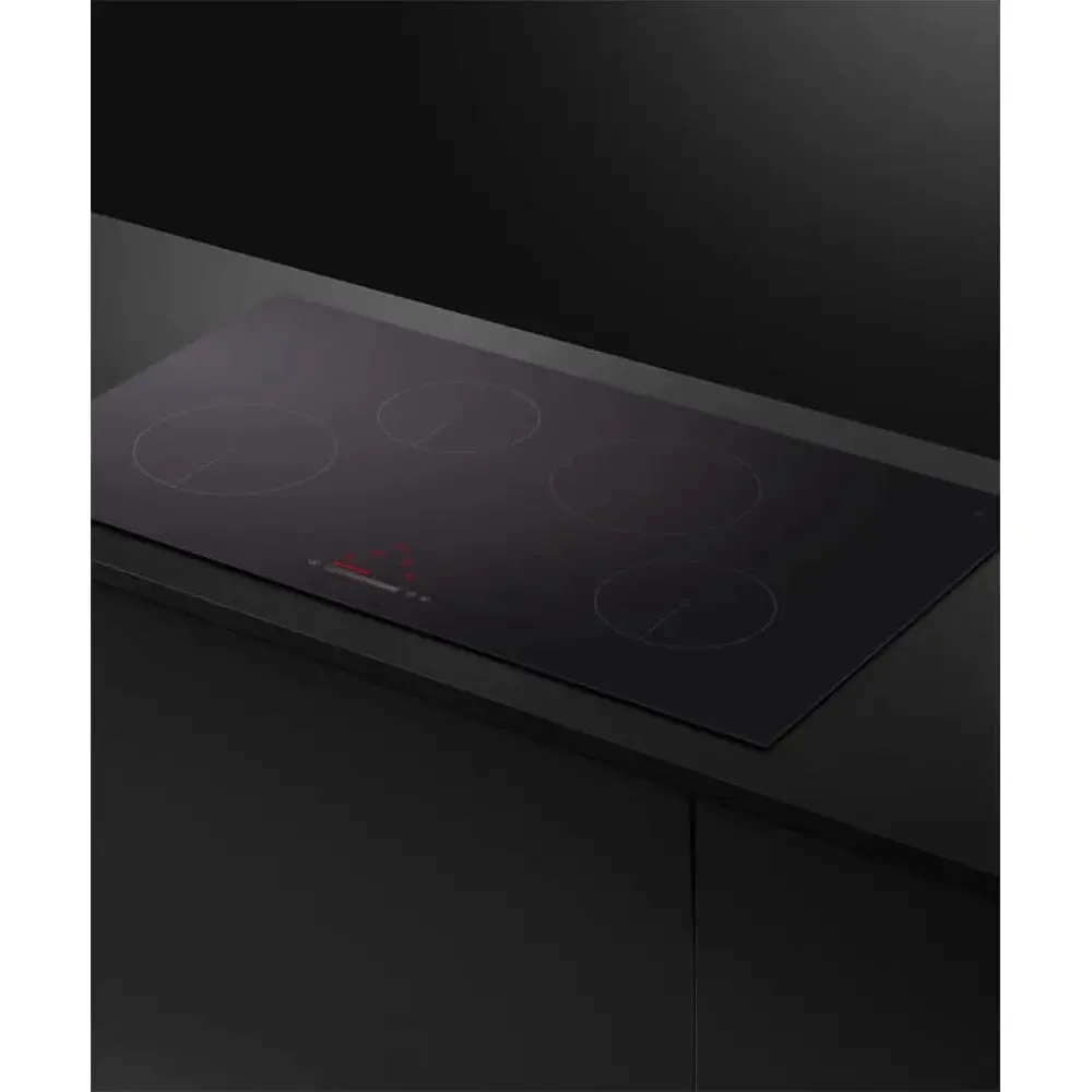 FISHER & PAYKEL CI904CTB1 4 Zones Induction Hob, 90cm Wide - Black Glass