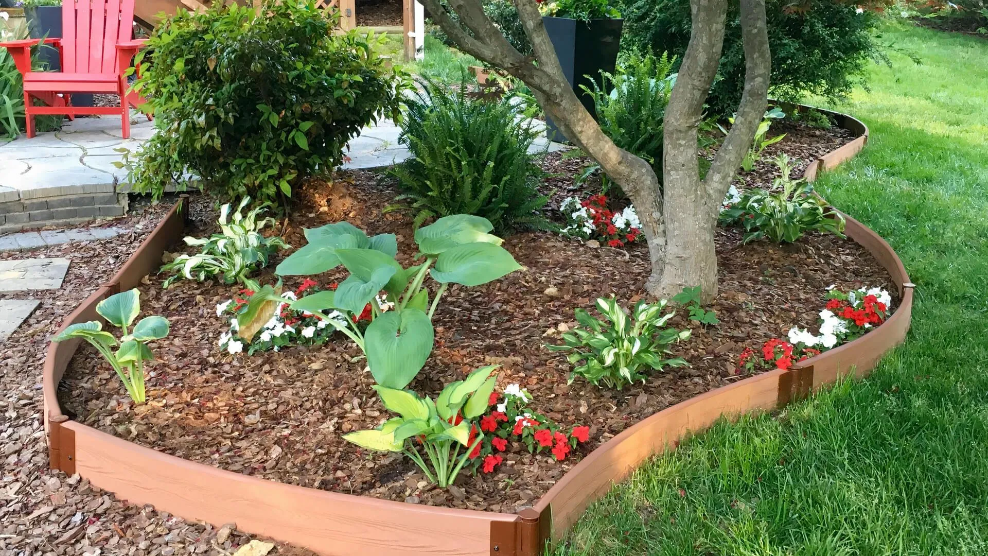 Frame It All | Tool-Free Curved Landscape Edging Kit 32' Classic Sienna