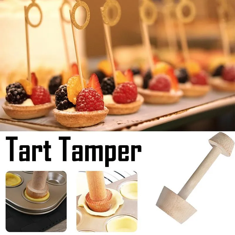 Handy Wooden Double Headed Tart Tamper