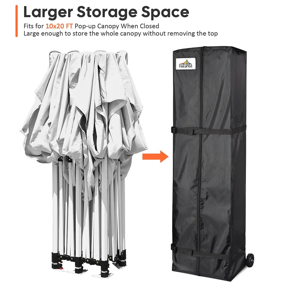 InstaHibit Canopy Storage Bag w/ Wheels 17x11x66" for 10x20