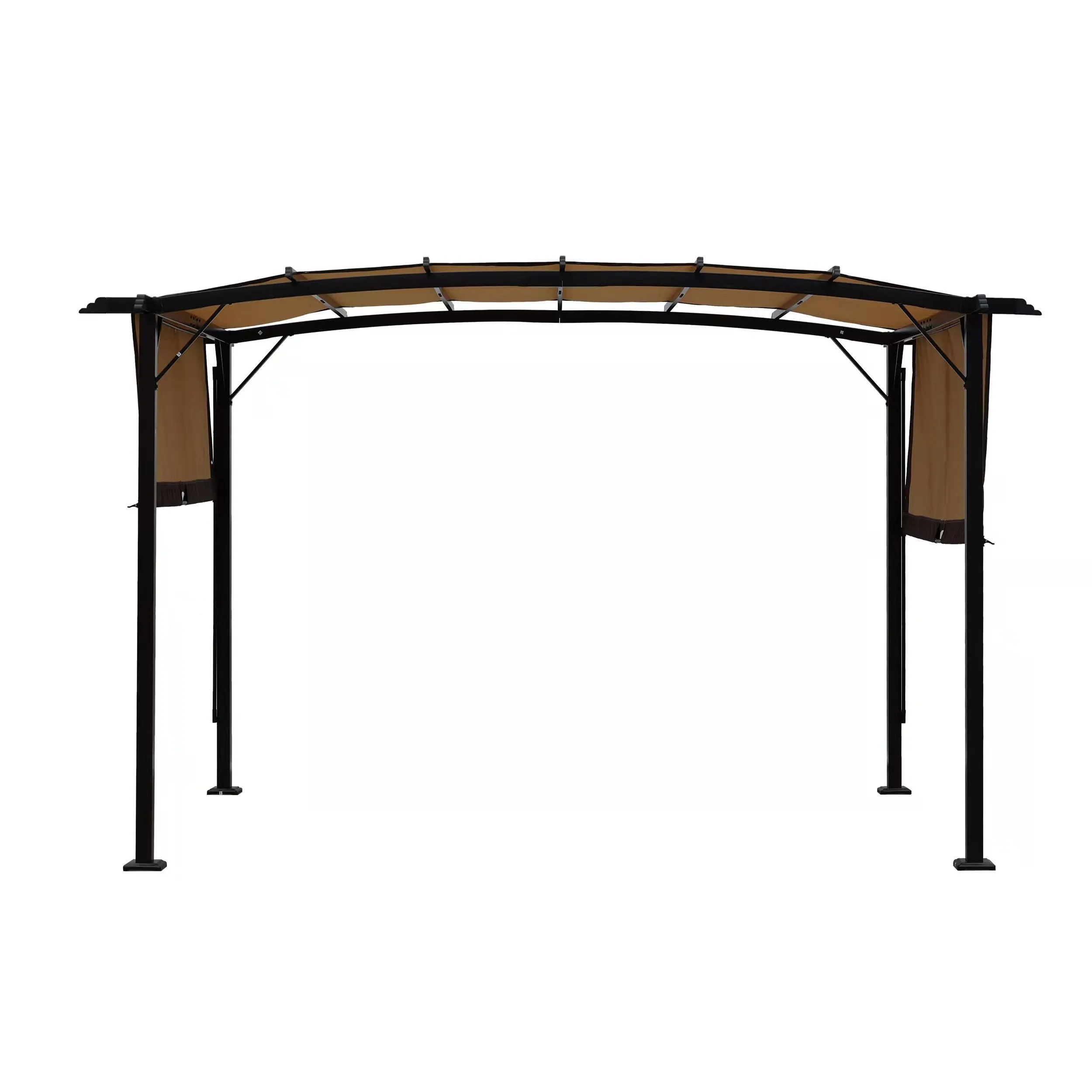 Manson 12 x 9 ft Outdoor Retractable Pergola - Beige