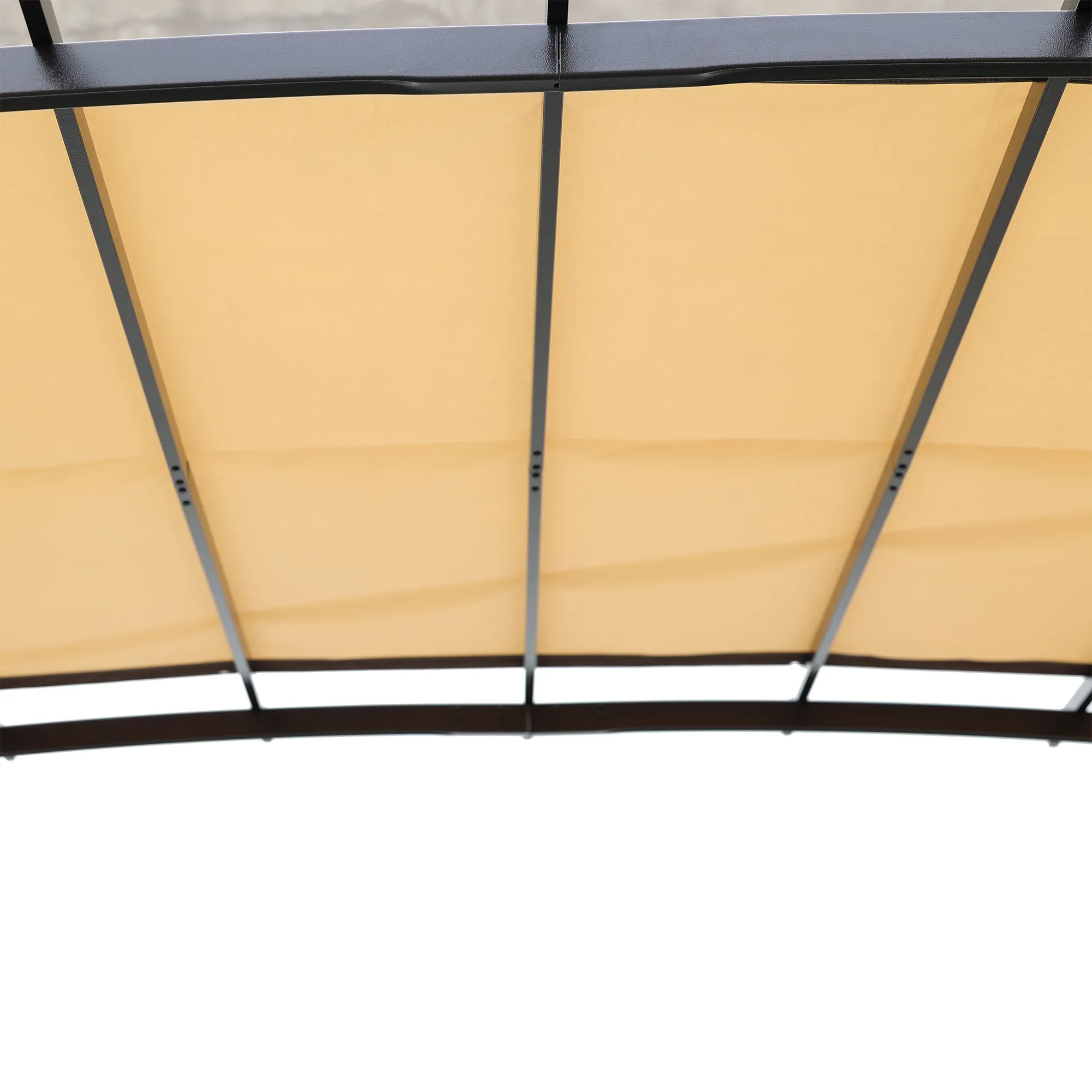 Manson 12 x 9 ft Outdoor Retractable Pergola - Beige