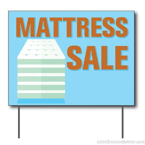 Mattress Sale Curbside Sign, 24"w x 18"h, Full Color Double Sided