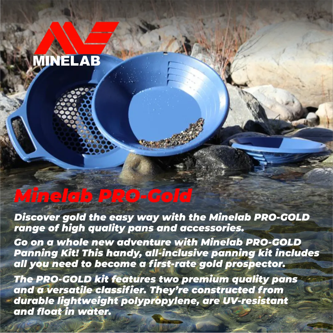 Minelab PRO-Gold Gold Panning Kit 2 Gold Pans, Classifier and More (3011-0325)