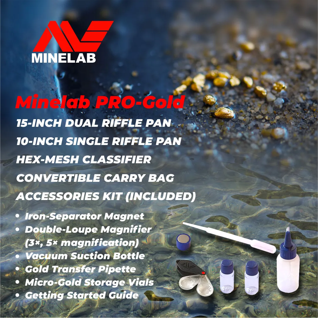 Minelab PRO-Gold Gold Panning Kit 2 Gold Pans, Classifier and More (3011-0325)