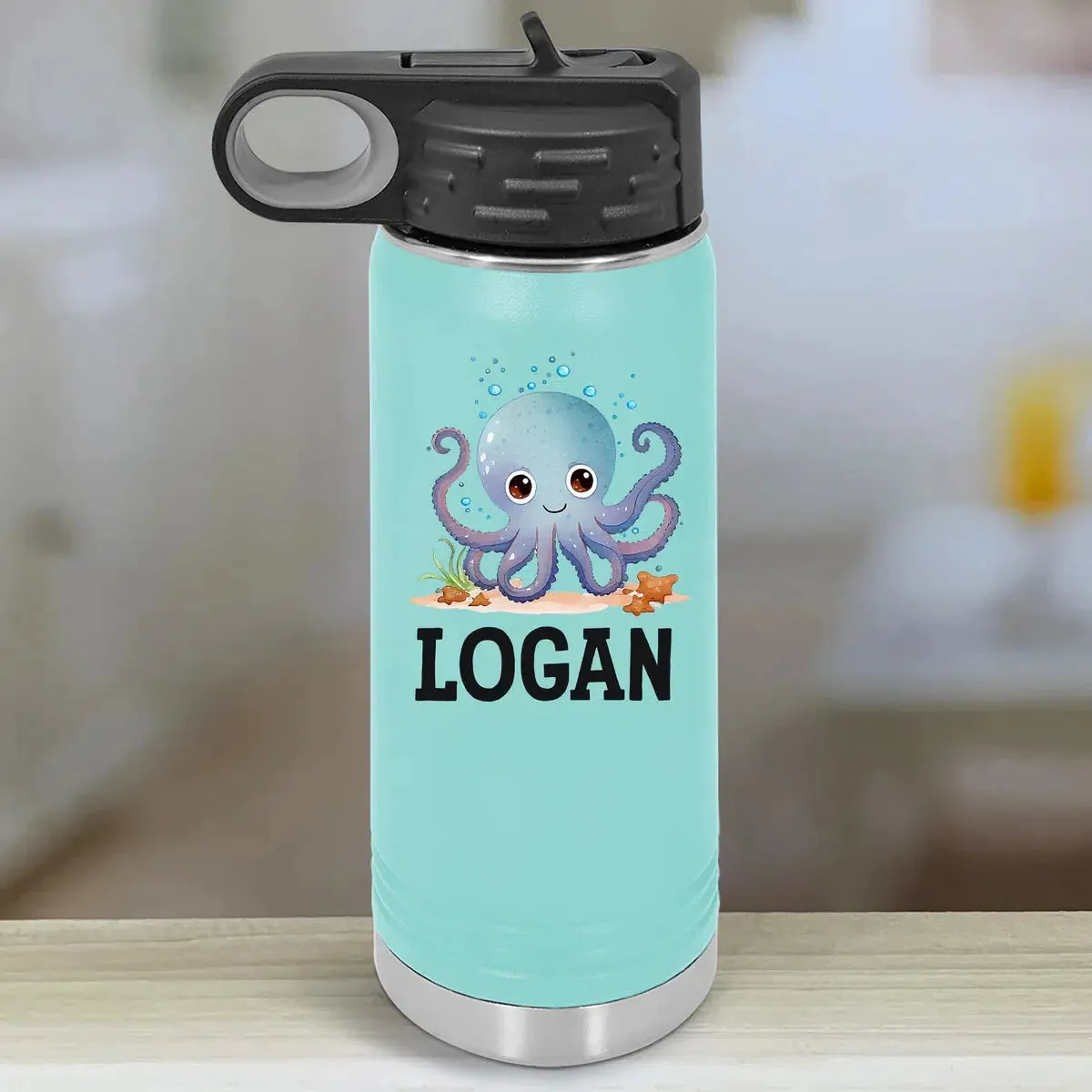 Personalized Kids Water Bottle Tumblers - Animals Under The Sea