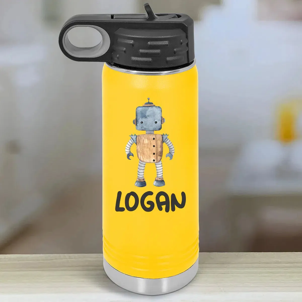 Personalized Kids Water Bottle Tumblers - Baby Watercolor