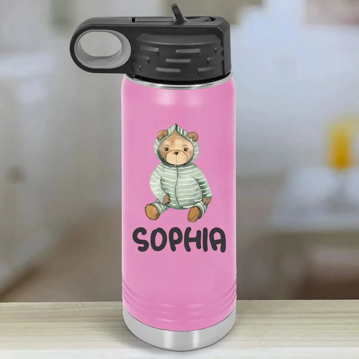 Personalized Kids Water Bottle Tumblers - Baby Watercolor