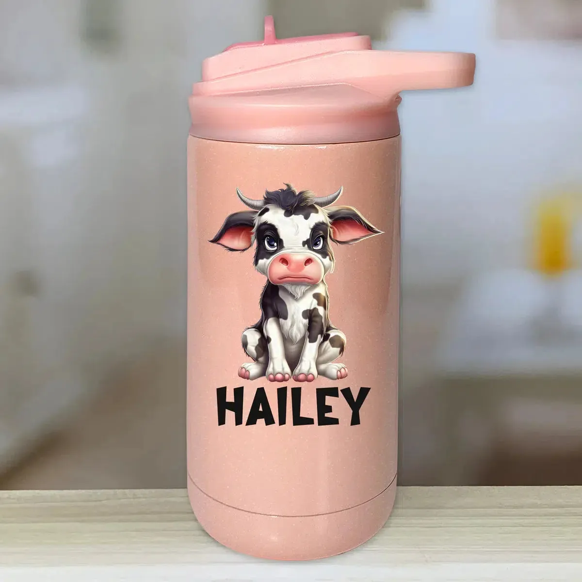 Personalized Kids Water Bottle Tumblers - Grumpy Cows