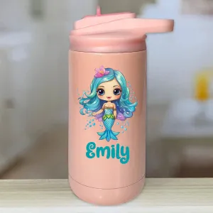 Personalized Kids Water Bottle Tumblers - Mermaid