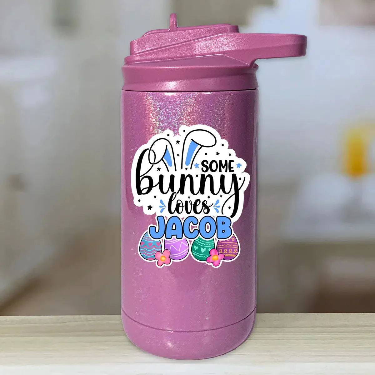 Personalized Kids Water Bottle Tumblers - Some Bunny