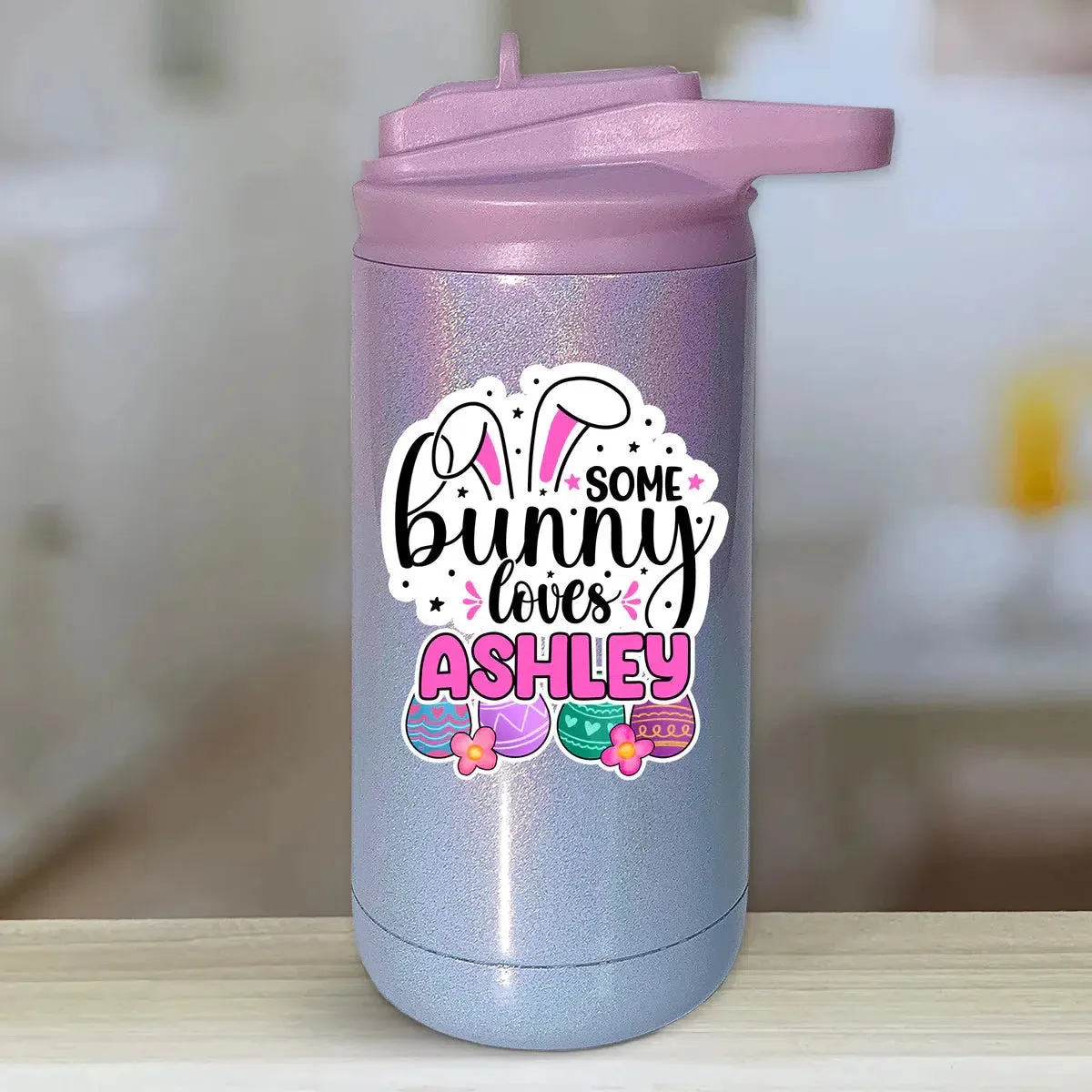 Personalized Kids Water Bottle Tumblers - Some Bunny