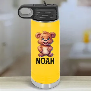 Personalized Water Bottle Tumblers -  Cute Zoo Animals