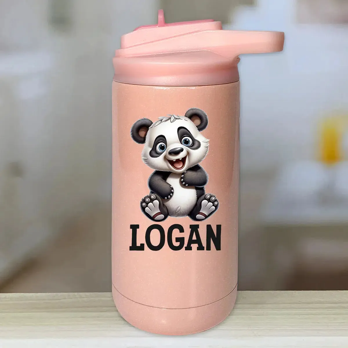 Personalized Water Bottle Tumblers -  Cute Zoo Animals