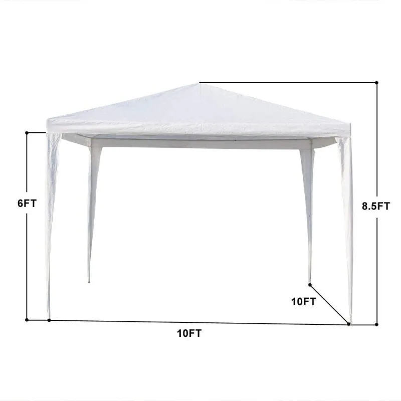 Portable 10'x 10' Wall Canopy Gazebo