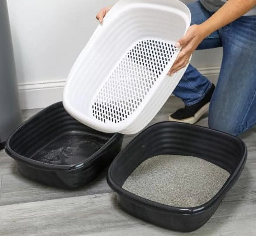 Sifting Cat Litter Box Black