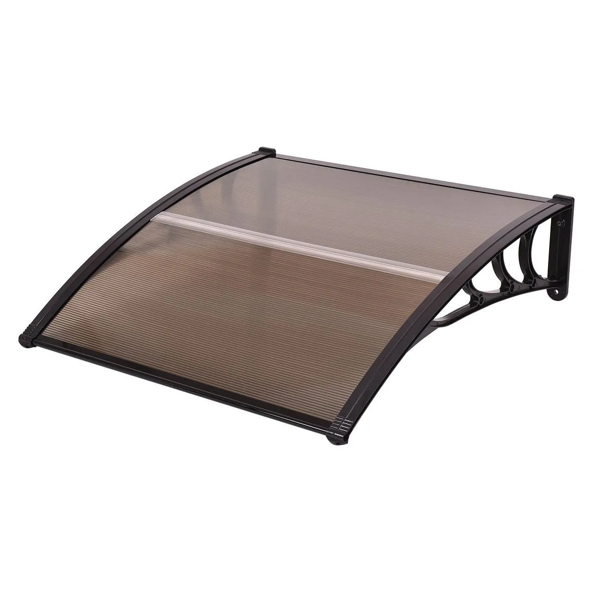 Tangkula 40"x40" Window Awning, Modern Polycarbonate Front Door Canopy