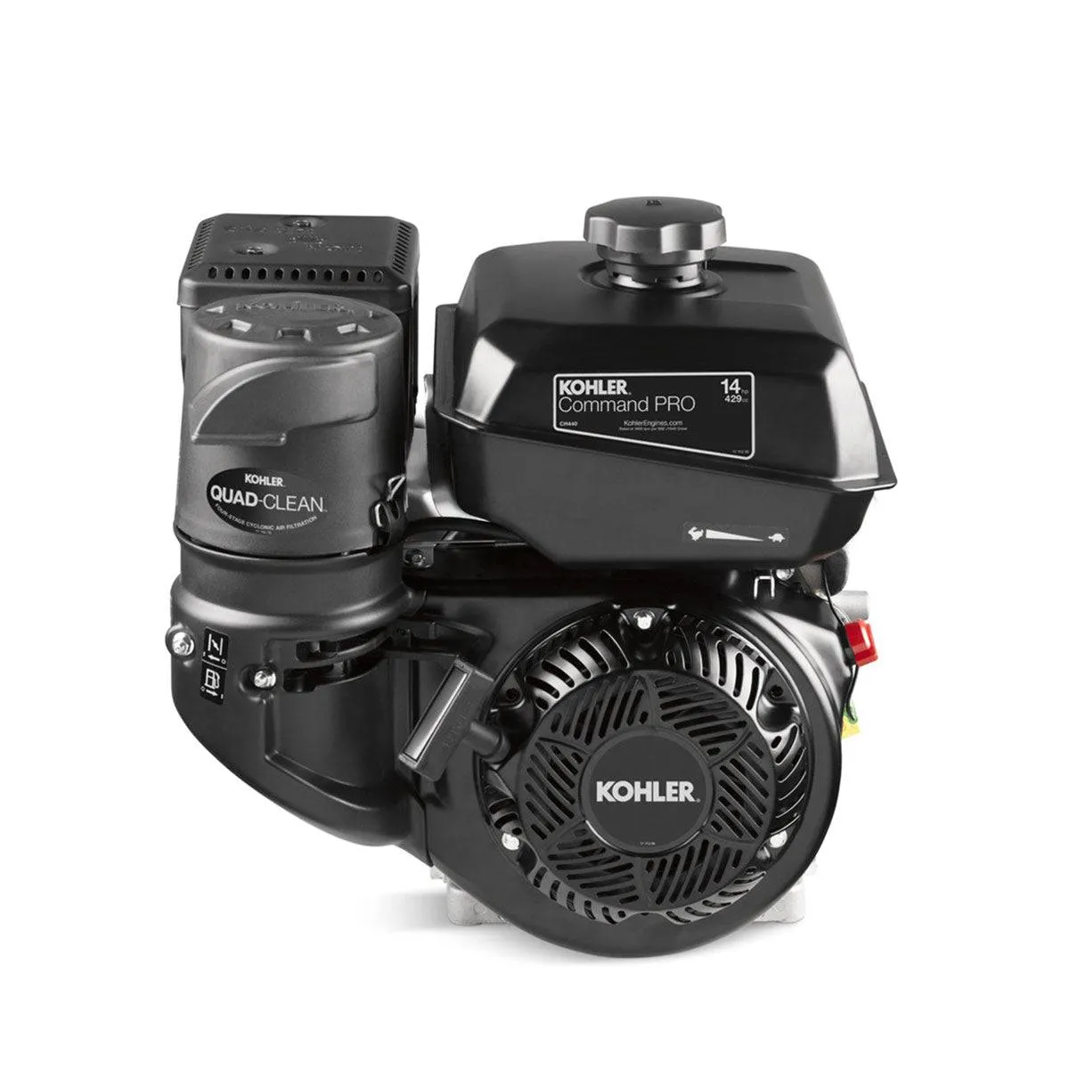 TMG Industrial Kohler 14 HP Gasoline Engine, CH440 Command Pro Series, Quad-Clean™ Cyclonic Air Filter, Large-Capacity Fuel Tank, TMG-GEK14