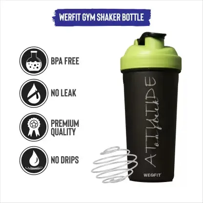 WErFIT Shaker Bottles For Protein Shake Gym Sipper Bottle for Men, Women, Boys, Girls 700 ml Shaker