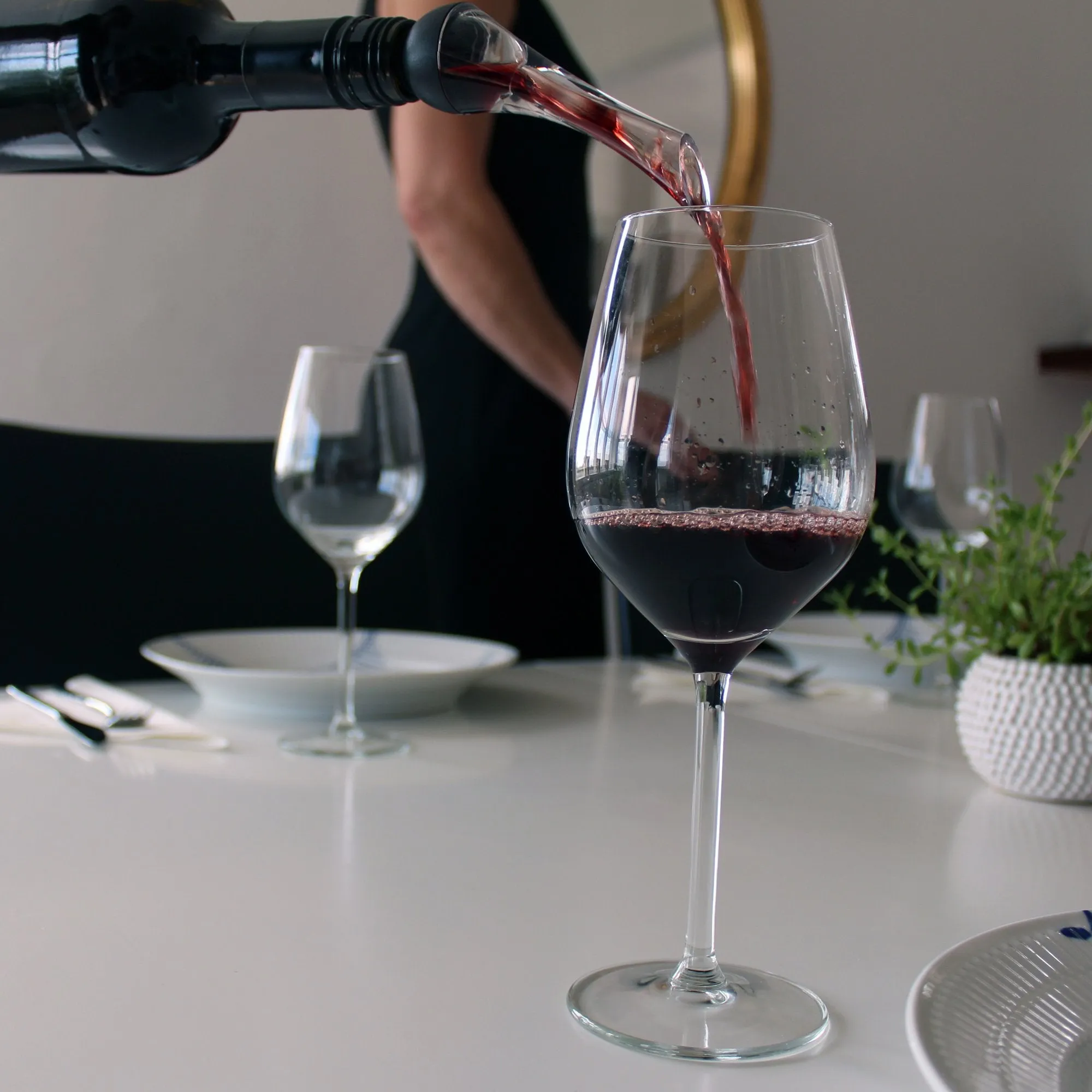 Wine Aerator Pourer By   Enhance Your Red Wine 3 Fold Effortlessly With This